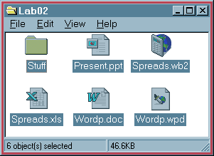 Lab02 folder with all files selected