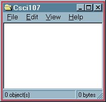 Empty CSCI107 folder