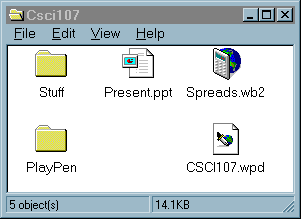 CSCI107 folder