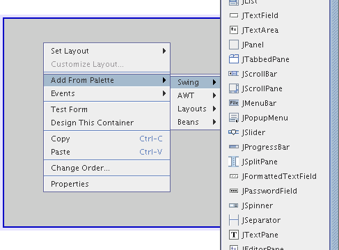 Adding slider within paletter