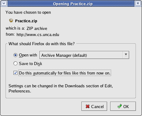 Firefox opening Practice.zip