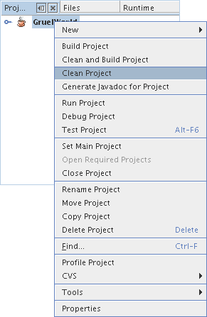 cleaning a project