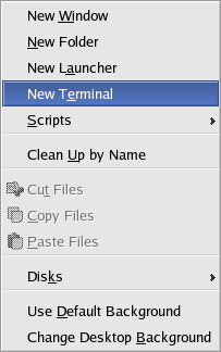 desktop menu