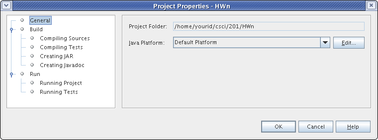 Project Folder in Linux