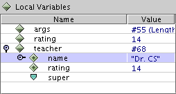 Expanding local variables