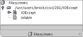 Filesystems display