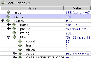 Expanding local variables
