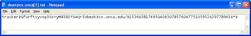 cs.unca.edu cookie in notepad