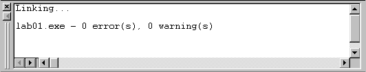 lab01.exe - 0 error(s), 0 warnings(s)