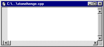 Empty C++ program window